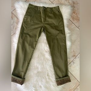 Current/Elliott The Confidant Pants Olive Green Size 27